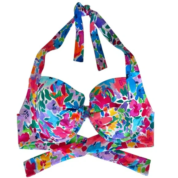 Tommy Bahama Watercolor Floral Underwire Cup Bra, 34D or 36C - Picture 5 of 12